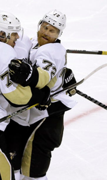 The Latest: Penguins lead 2-0 after 2 periods of Game 4